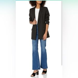 NWT The Drop Women's Blake Long Blazer, Black, Small